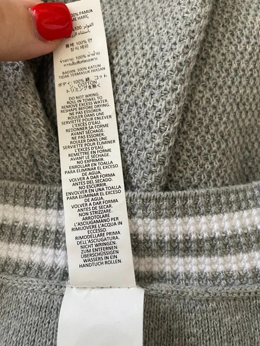 ALO Yoga EUC | Tennis Club Sweater Knit Cardigan in Athletic Heather Gray/White